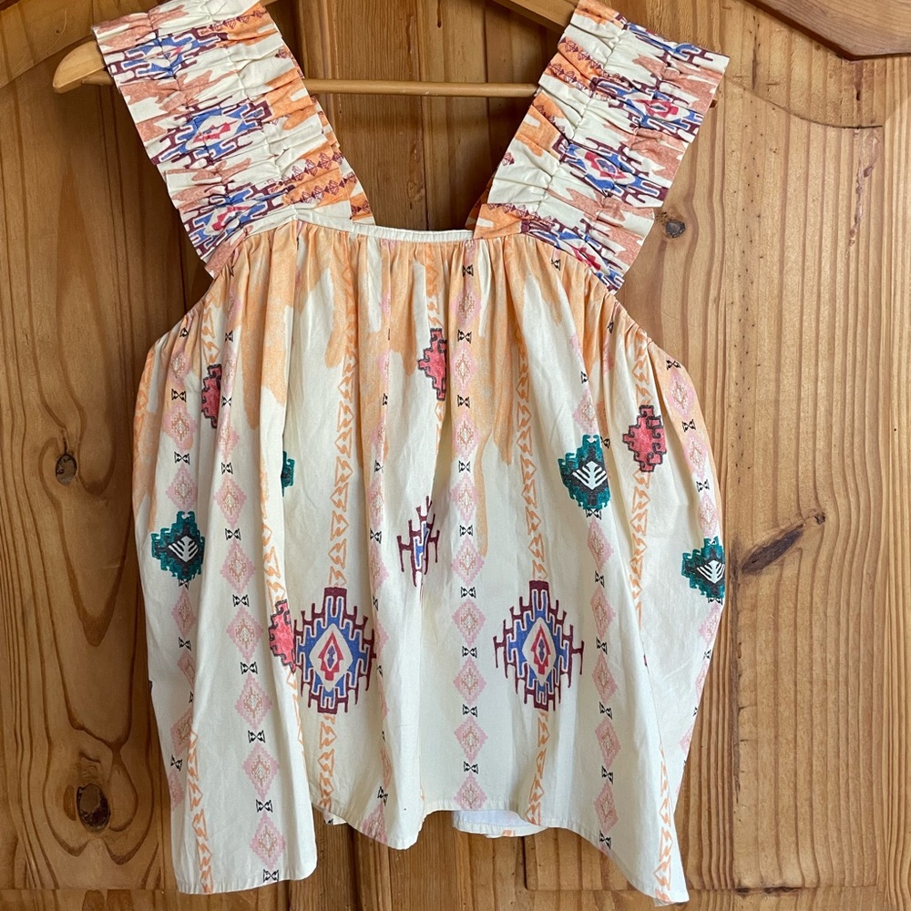Just Bellina Multicolor Sleeveless Blouse NWT